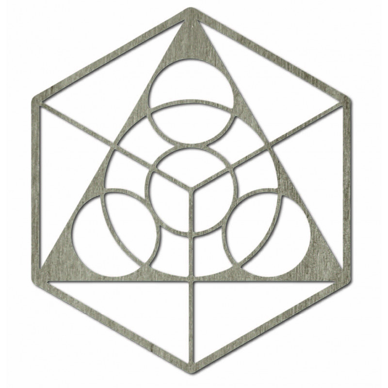 Weltraummalerei an der Wand aus Sperrholz,...