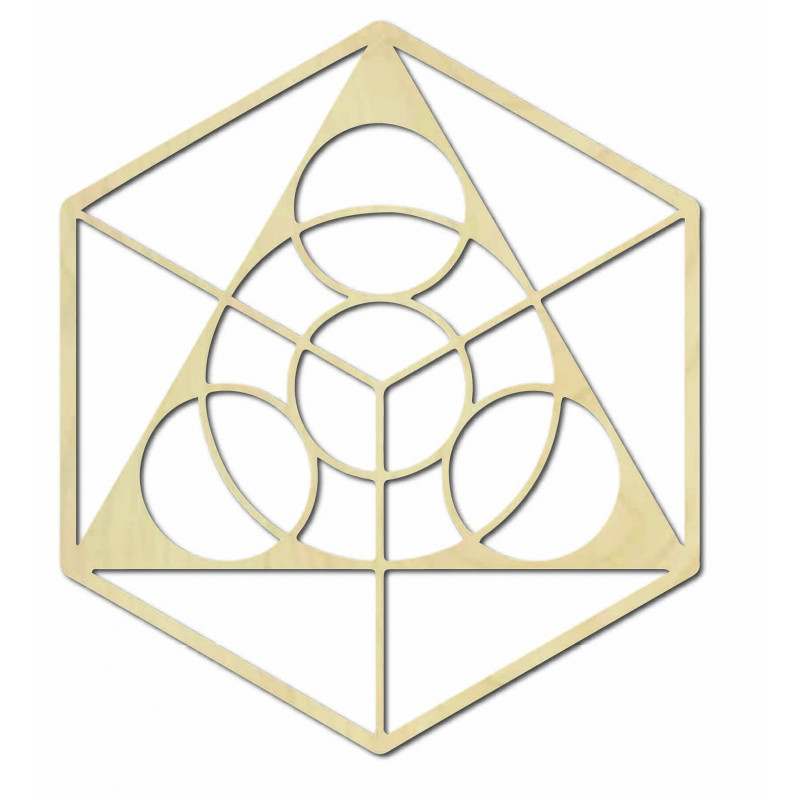 Weltraummalerei an der Wand aus Sperrholz,...