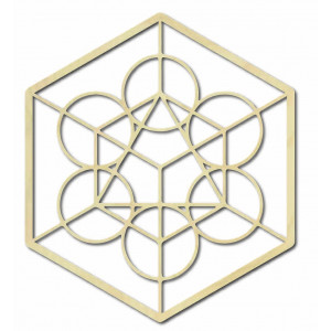 Geometrische Holzmalerei an der Erntewand 2