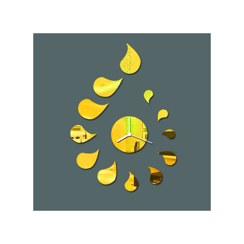 DIY ROZMARIN Tropfenaufkleber-Wanduhr