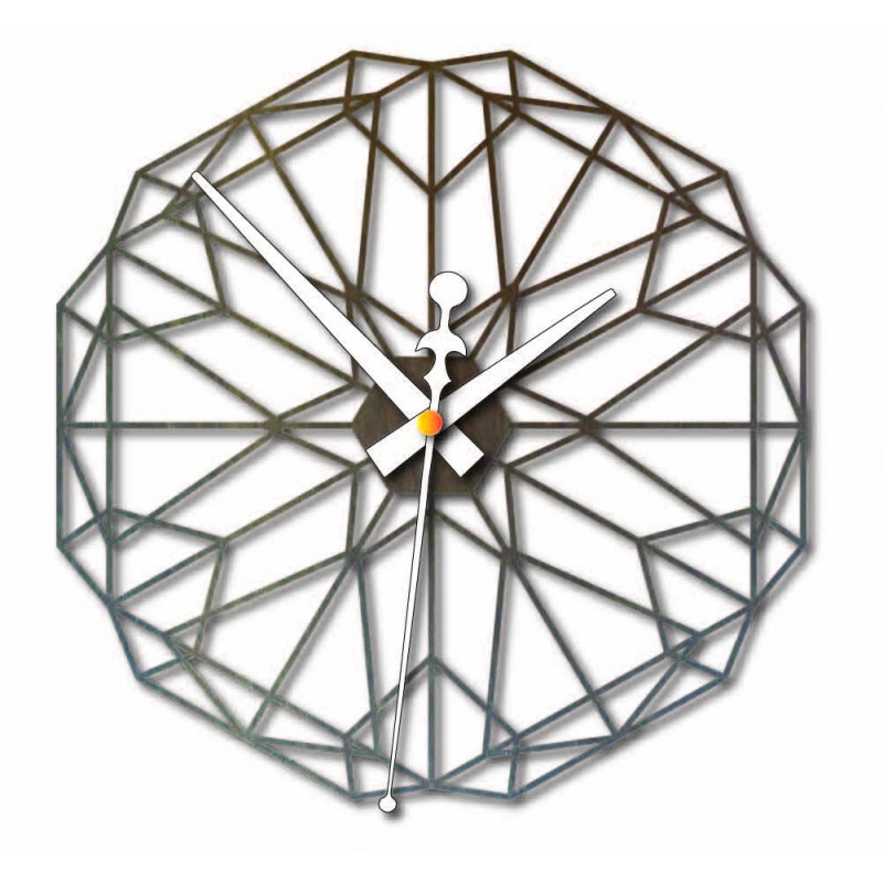 Geometrische Wanduhr aus Holzsperrholz - CUDO