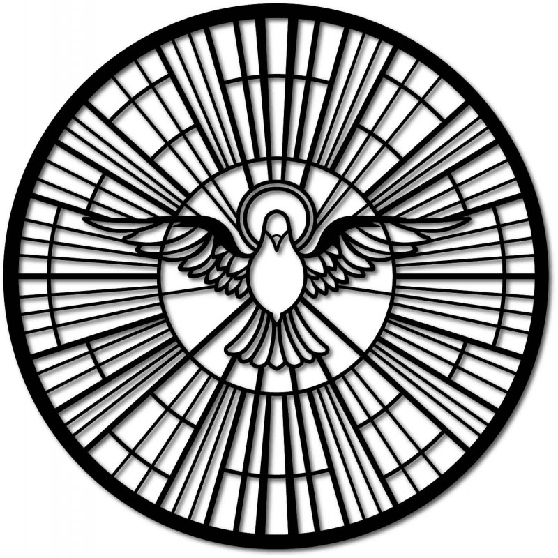 Holzbild einer Taube – Symbol des Heiligen Geistes