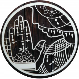 Stylesa - Holzmalerei an der Wand der Demut und... 2