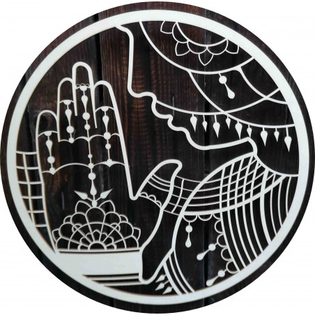 Stylesa - Holzmalerei an der Wand der Demut und Dankbarkeit PR0349 auch schwarz