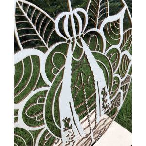 Dekoratives Wandbild aus Holz mit natürlichem Design 2