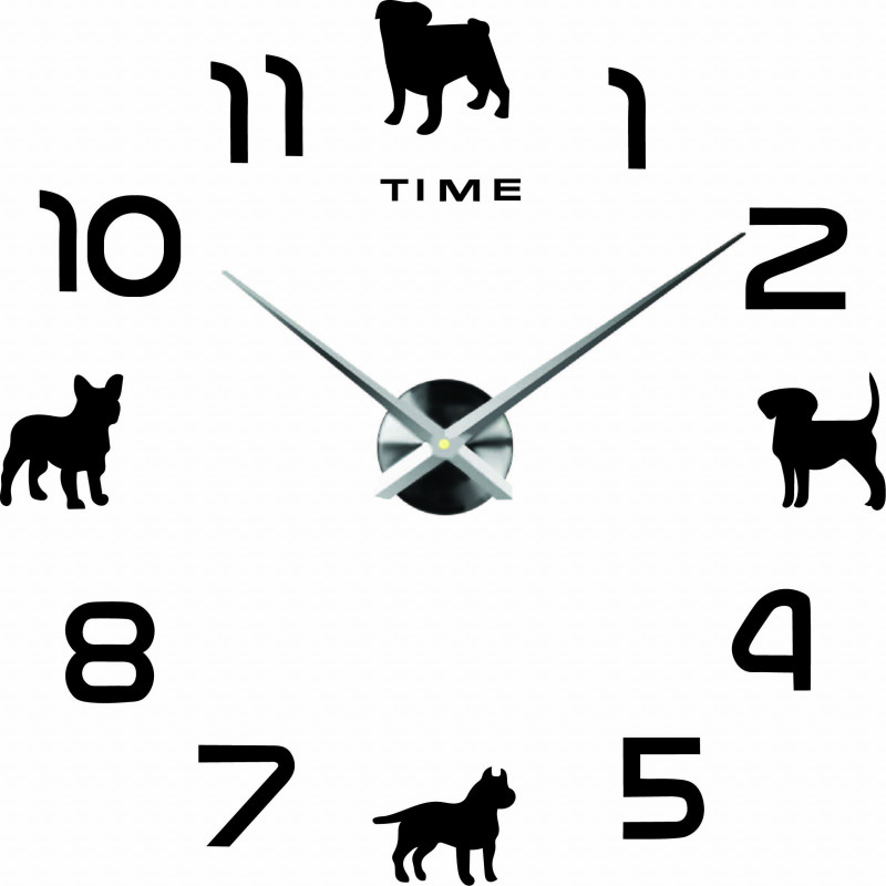 Hunde-Wanduhr