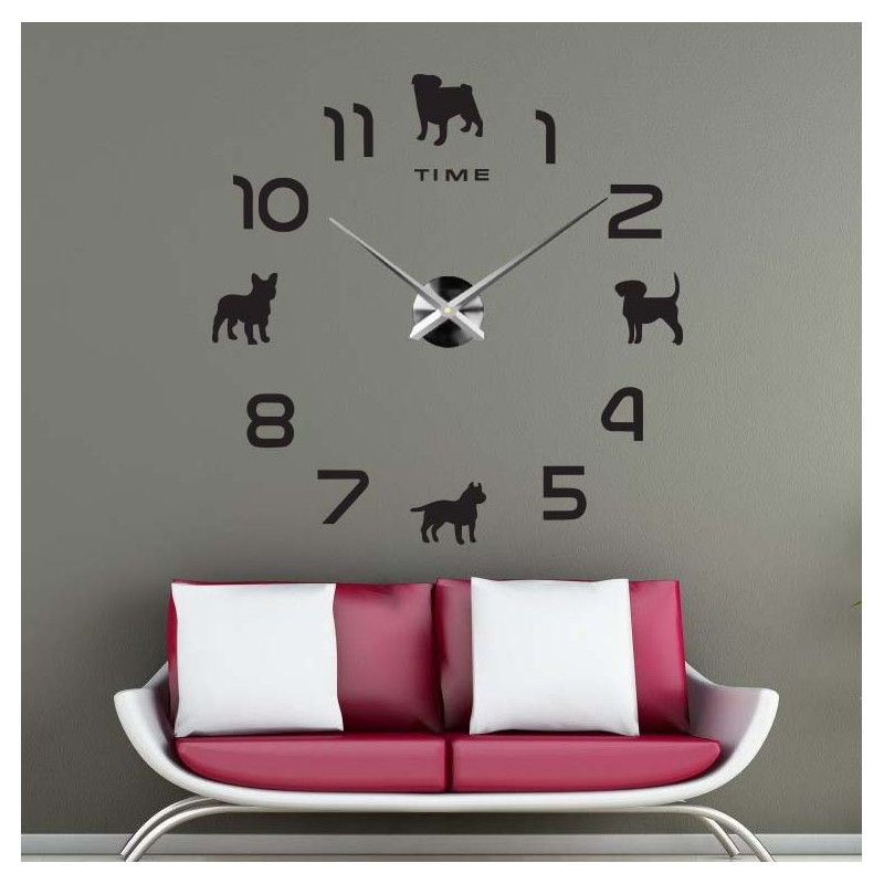 Hunde-Wanduhr