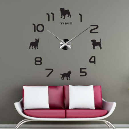 Hunde-Wanduhr