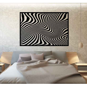 Dekoratives Wandbild Zebra und Schwarz