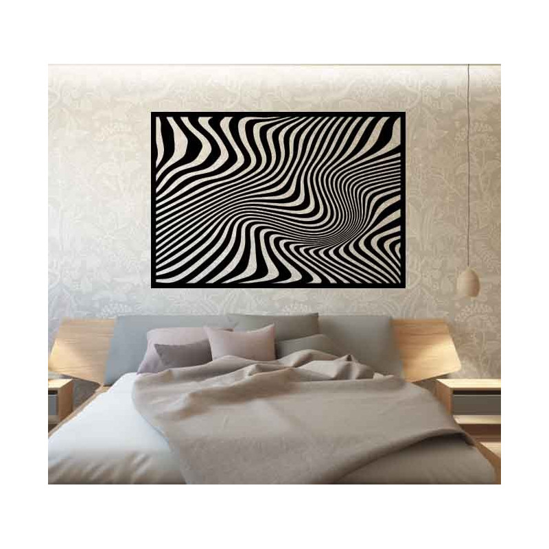 Dekoratives Wandbild Zebra und Schwarz