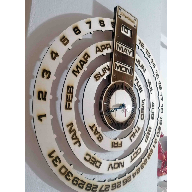 Holzkalender - Wanduhr mit Gravur - JOGBEL