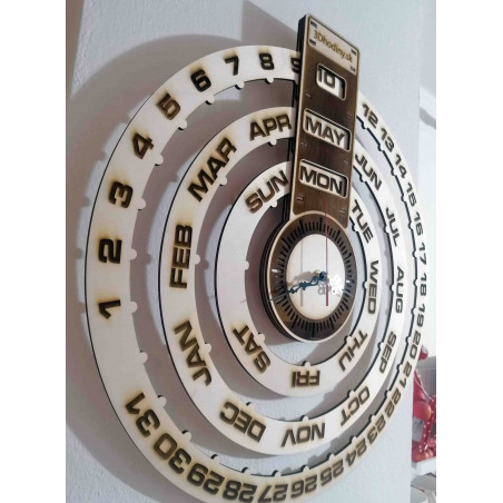 Holzkalender - Wanduhr mit Gravur - JOGBEL