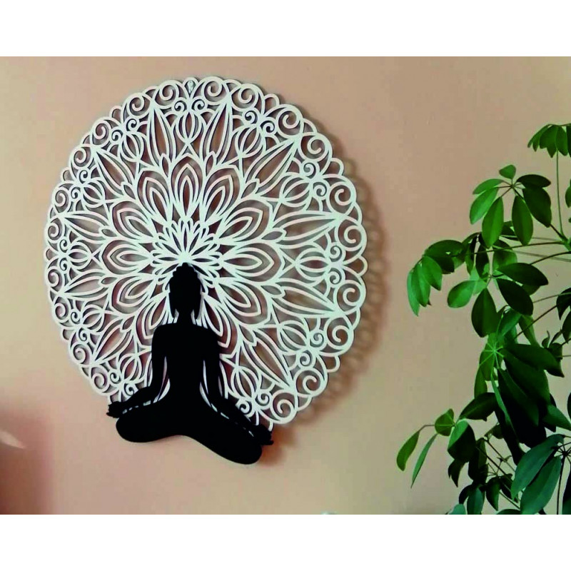 Sentop - Mandala 3D-Bild an der Wand des Buddha-Mandala-Farbdesigns
