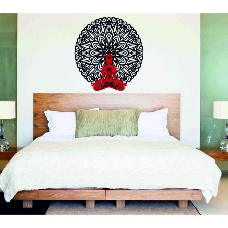 3D Wandbild Buddha im Mandala 50, 70, 90 cm