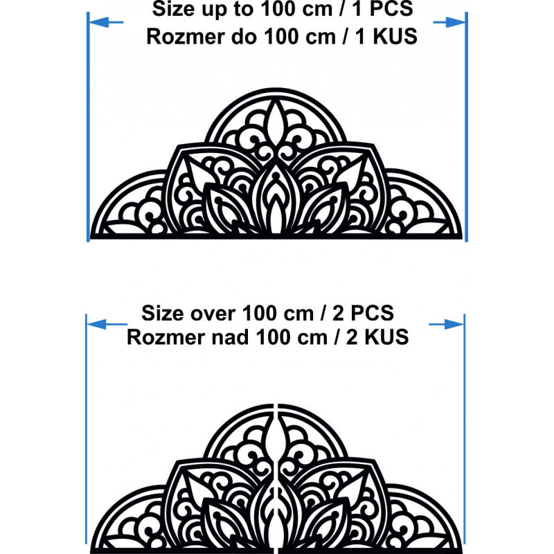 Holzwandbild Halbmandala - BOHEMIA