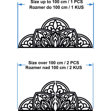 Holzwandbild Halbmandala - BOHEMIA
