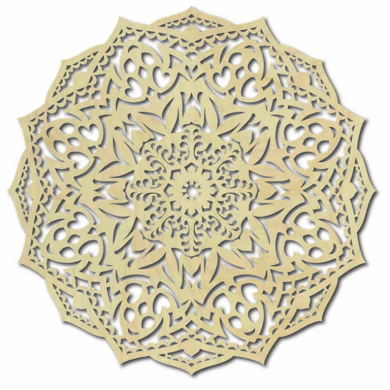 Holzmandala an der Wand - CIRCEL