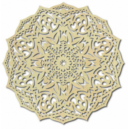 Holzmandala an der Wand - CIRCEL