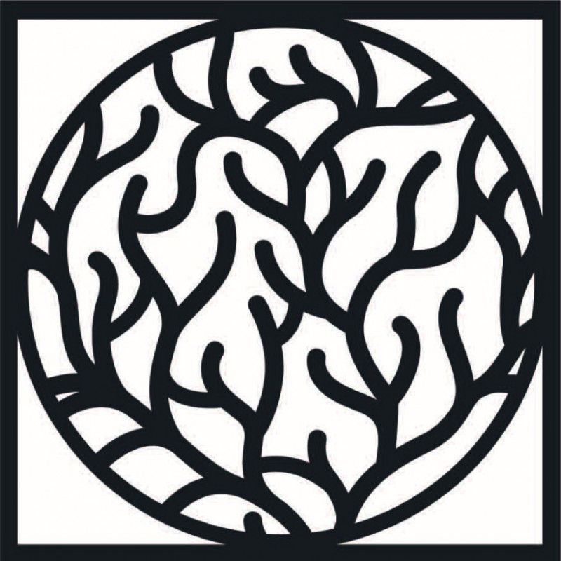 Modernes Wandbild mit Ästen im Rahmen - STEITI