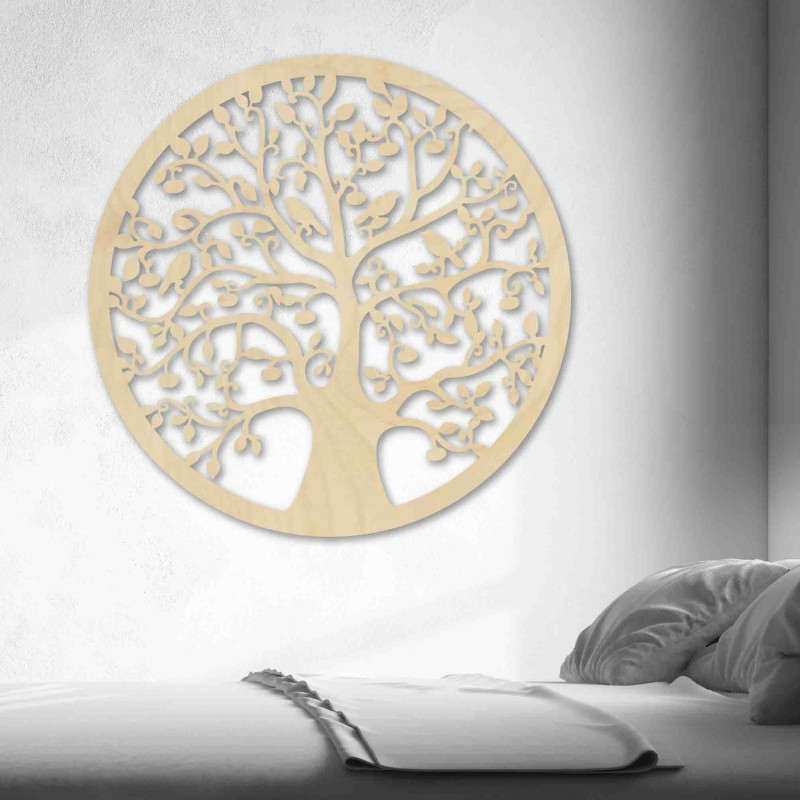 Holzbild eines Baumes und Vögel - HOJNISŤ