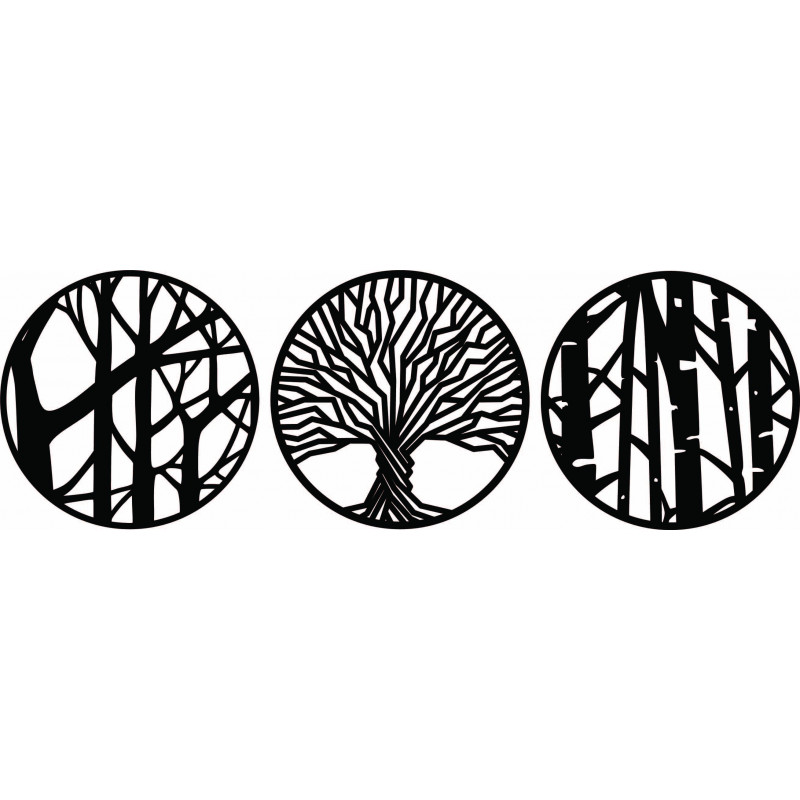 Dreiteilige Wandmalerei - YOSED