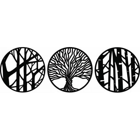 Dreiteilige Wandmalerei - YOSED