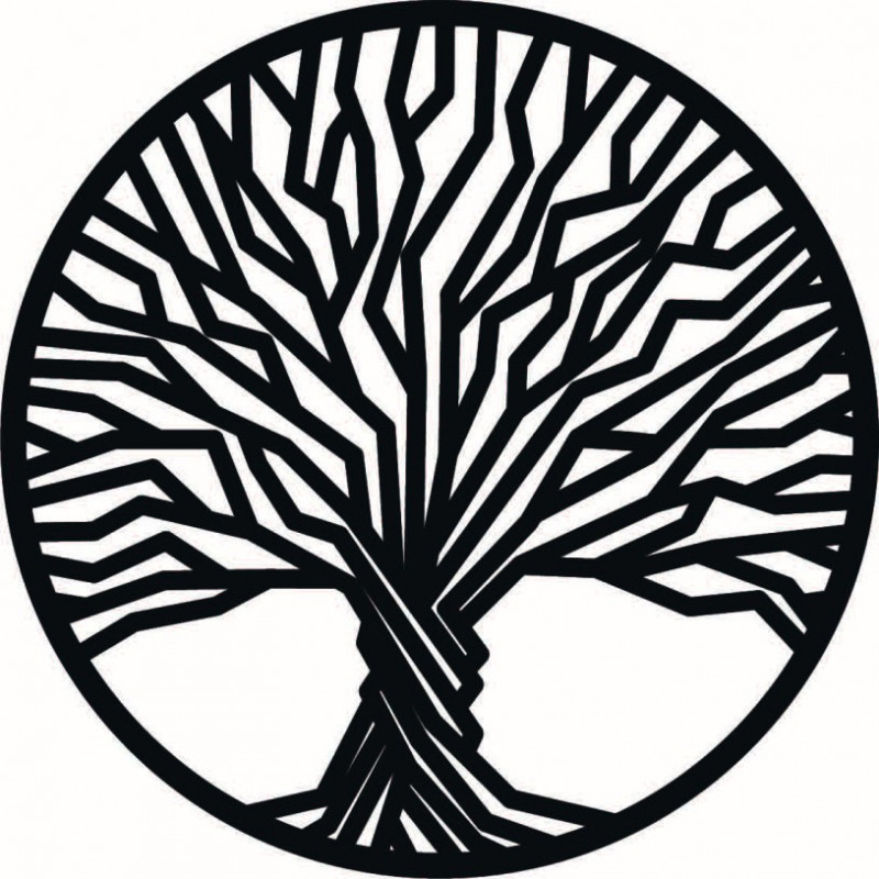 Stylesa - Holzgemälde an einer Baumwand