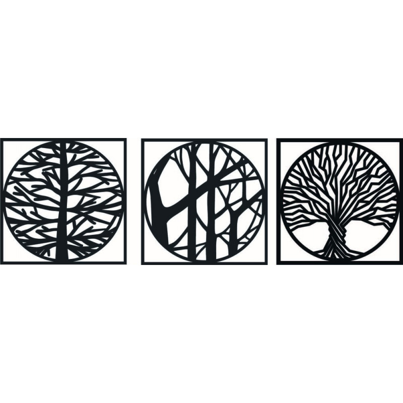 Stylesa - 3-teiliges Gemälde an der Wand DESIRROO