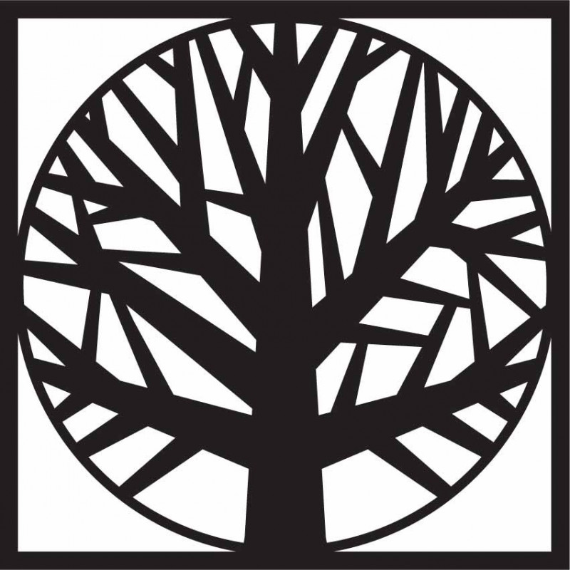 Holzbild eines Baumes in einem Rahmen - OMARF