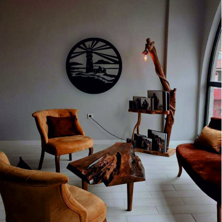 Sentop - Leuchtturm moderne Malerei an der Wand -  Holz dekoration