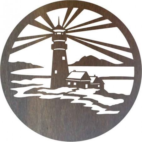 Sentop - Leuchtturm moderne Malerei an der Wand -  Holz dekoration