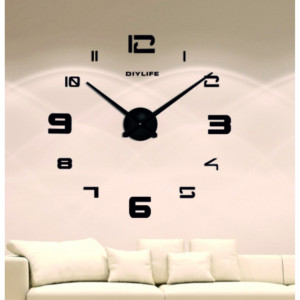 Klebespiegel-Wanduhr PROFI CLOCK 3D 2