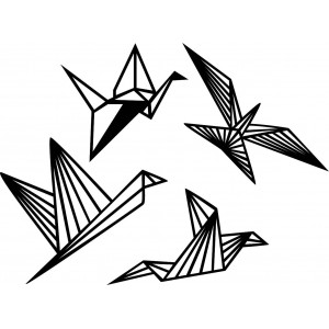 Modernes Wandbild - Freie Vögel 4 Stück - LIBERDADE