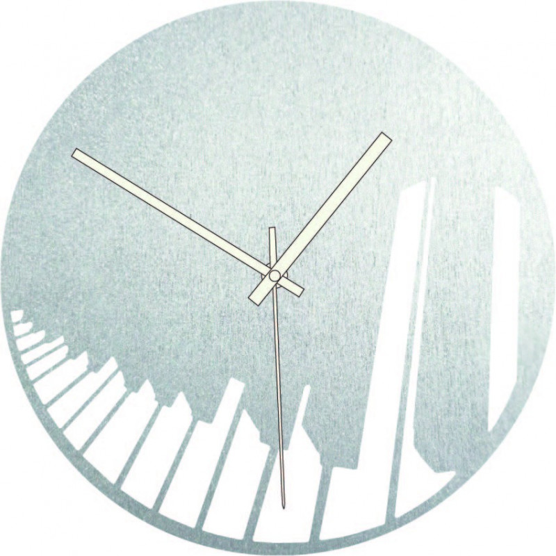 Holzuhr Klaviersinfonie schwarz und Farbe - BUBO