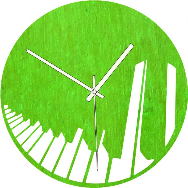 Holzuhr Klaviersinfonie schwarz und Farbe - BUBO