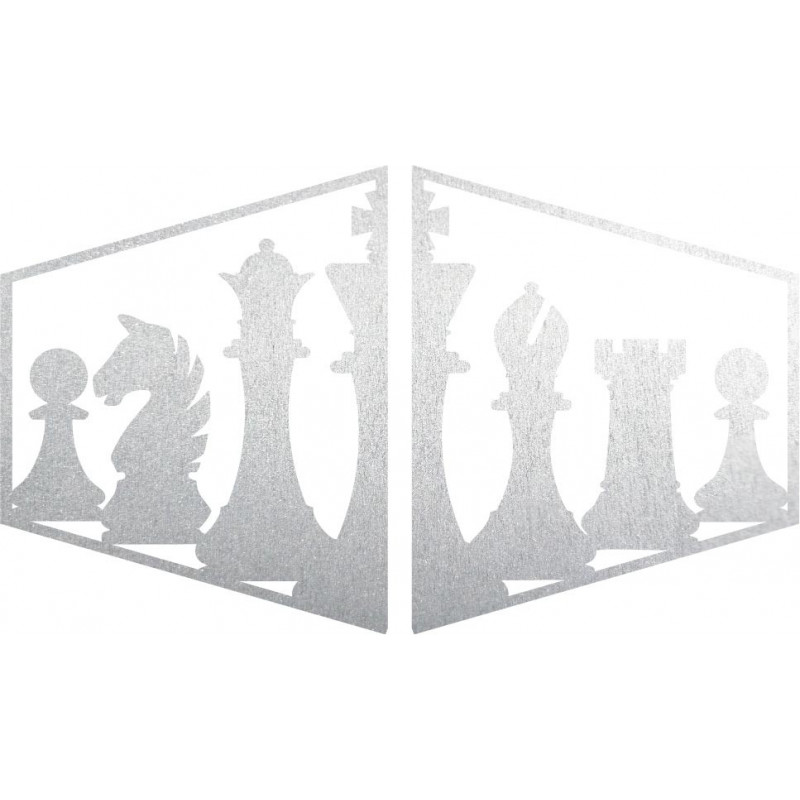 Elegantes Gemälde an der Wand einer Schachfigur...