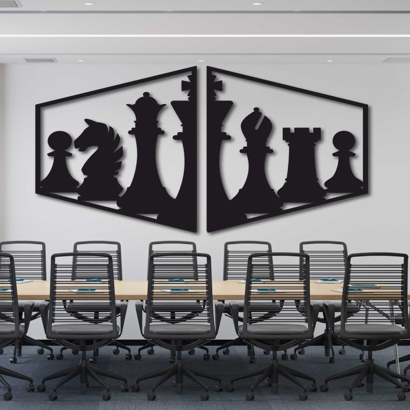 Elegantes Gemälde an der Wand einer Schachfigur - MIVAL | SENTOP