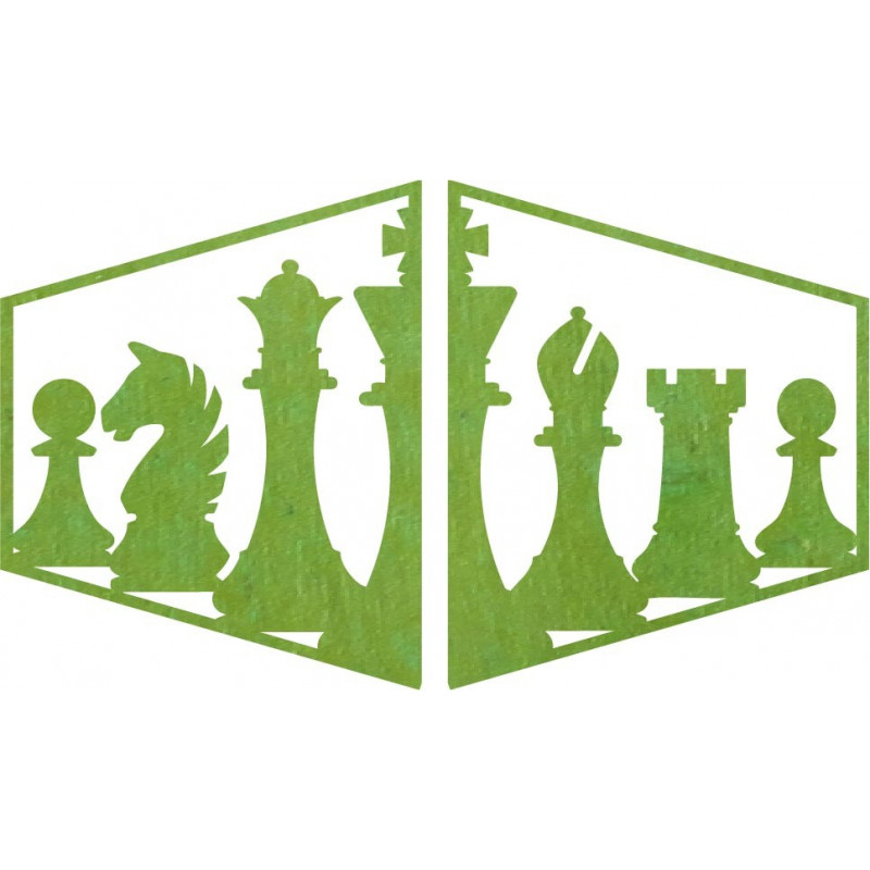 Elegantes Gemälde an der Wand einer Schachfigur...