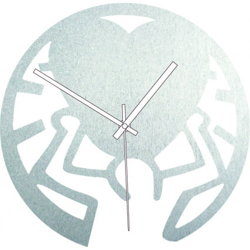 Holzuhr - Liebe auf Schultern schwarz und bunt...