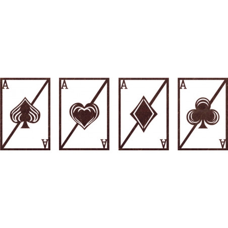 Original vierteiliges Wandgemälde - Spielkarten | ZOLTON