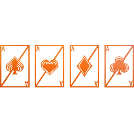Original vierteiliges Wandgemälde - Spielkarten | ZOLTON