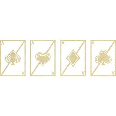 Original vierteiliges Wandgemälde - Spielkarten | ZOLTON