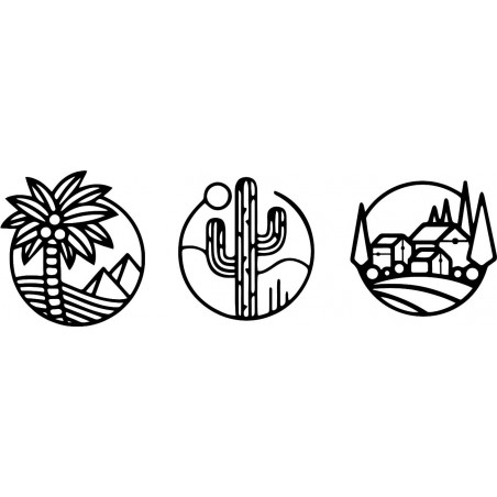 Dreiteiliges Wandbild Sahara - ARAHSA