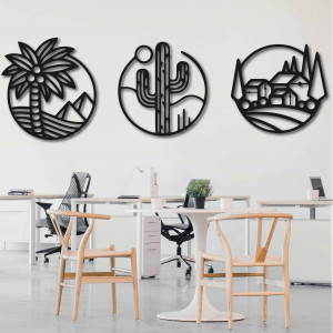 Dreiteiliges Wandbild Sahara - ARAHSA