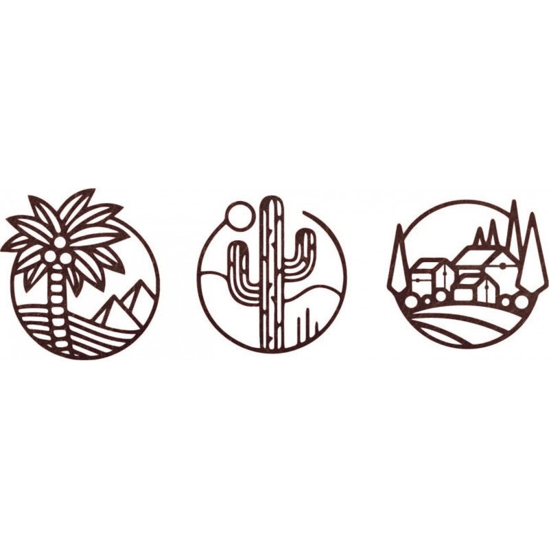 Dreiteiliges Wandbild Sahara - ARAHSA