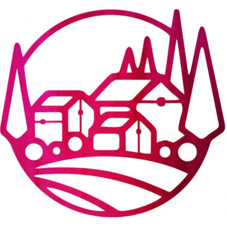 Holzbild an der Hauswand