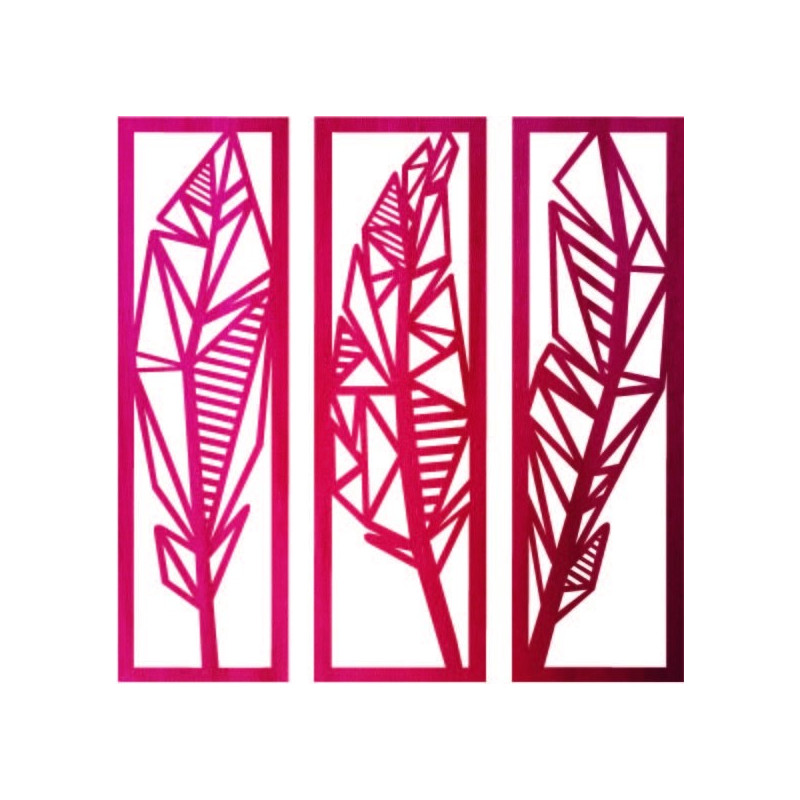 Modernes dreiteiliges Gemälde Bananenblätter -...