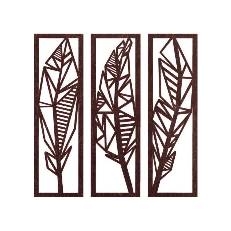 Modernes dreiteiliges Gemälde Bananenblätter -...