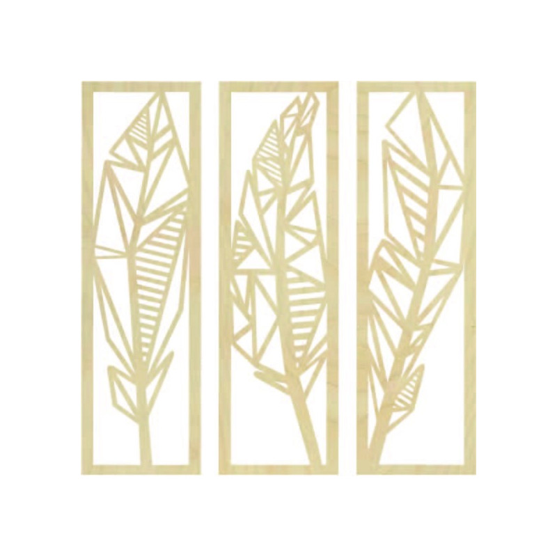 Modernes dreiteiliges Gemälde Bananenblätter -...