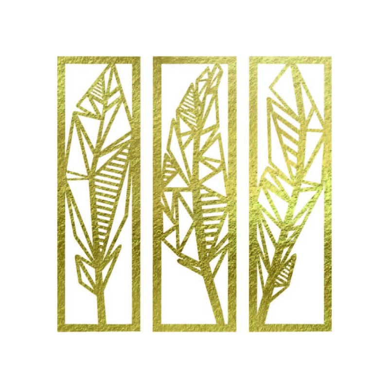 Modernes dreiteiliges Gemälde Bananenblätter -...